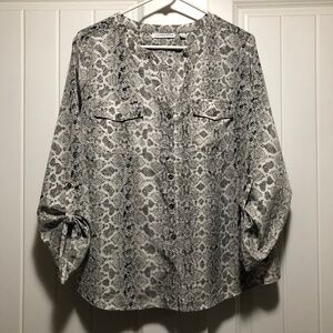 Snake Print Blouse by Notations